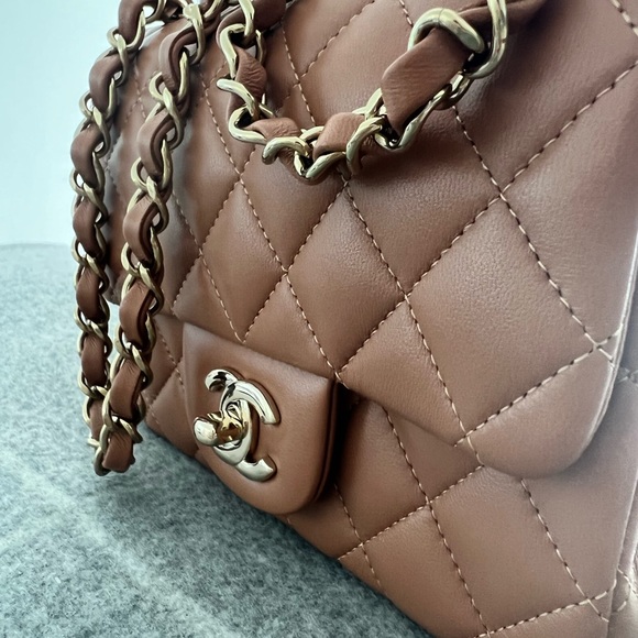 SOLD!!! CHANEL CARAMEL MINI SQUARE CLASSIC FLAP. - Picture 1 of 10